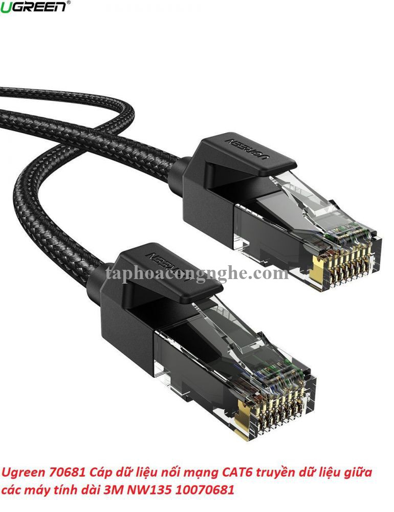 Ugreen 70681 3M Cat6E FTP cáp nối mạng truyền dữ liệu giữa các máy tính NW135 30070681